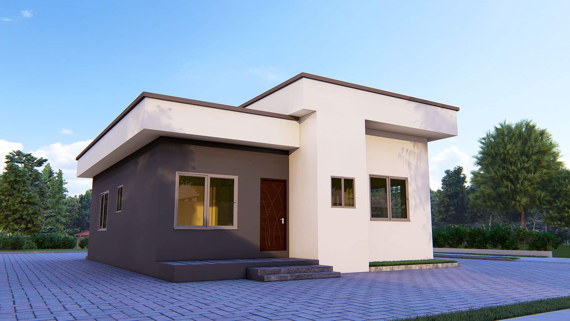 small modern 2 bedroom house design for family