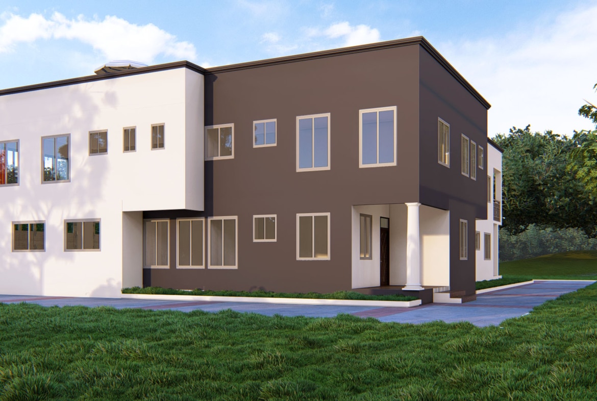 contemporary 8 bedroom duplex architecture exterior