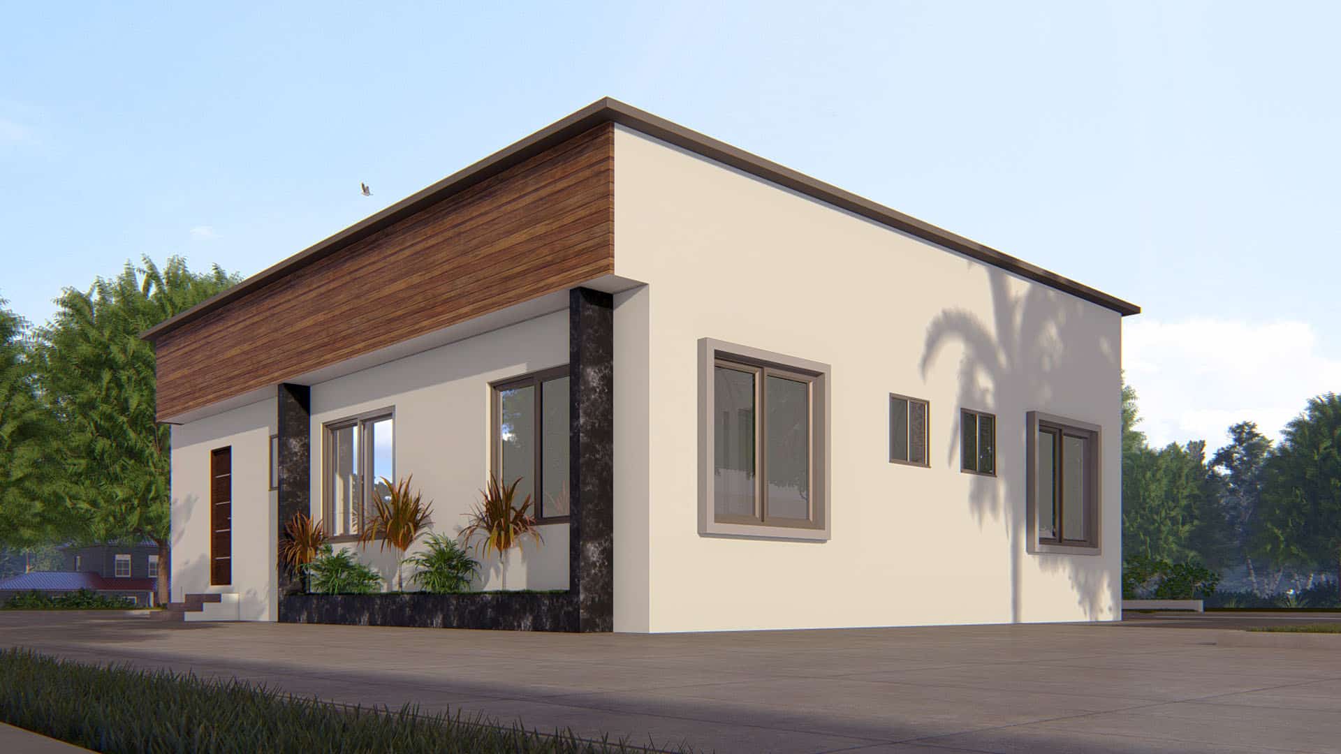 small 3 bedroom house architectural design for family