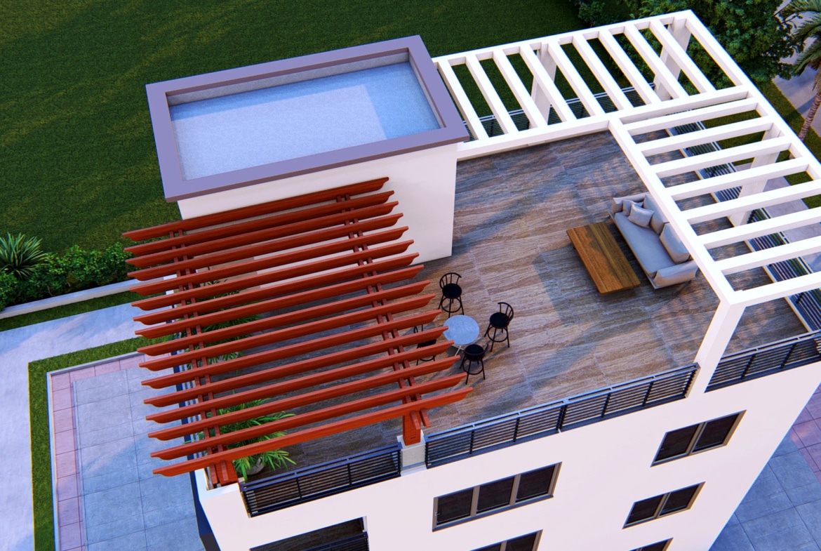 modern small apartment roof top design ideas