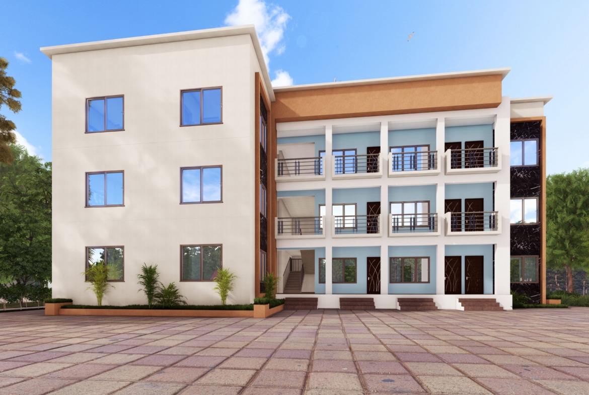 modern student hostel building exterior design
