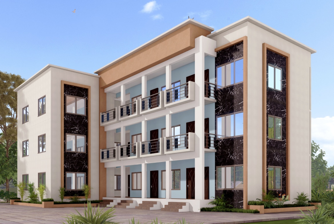 stylish student hostel exterior modern architecture