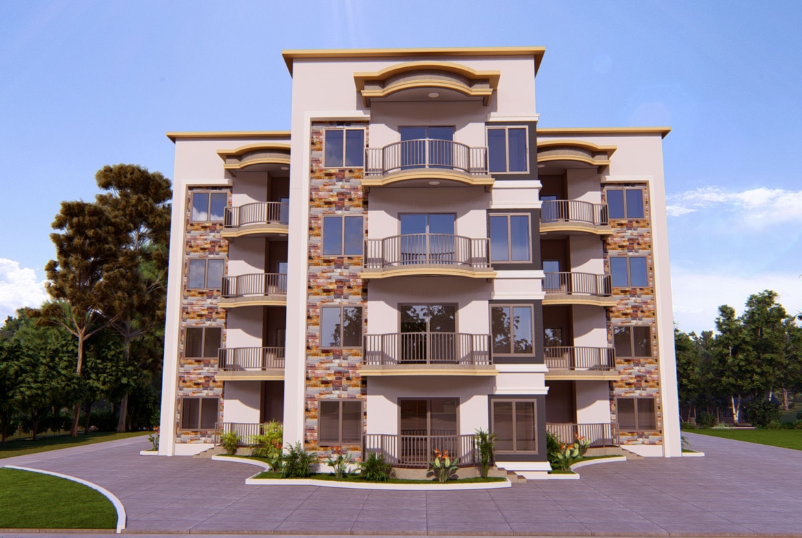 Modern apartment exterior design with unique facade ideas and contemporary architecture