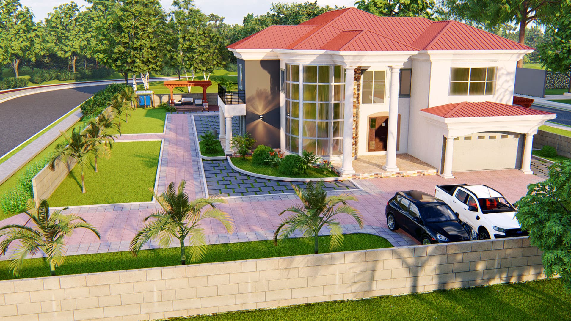 modern residential landscape design front yard garden