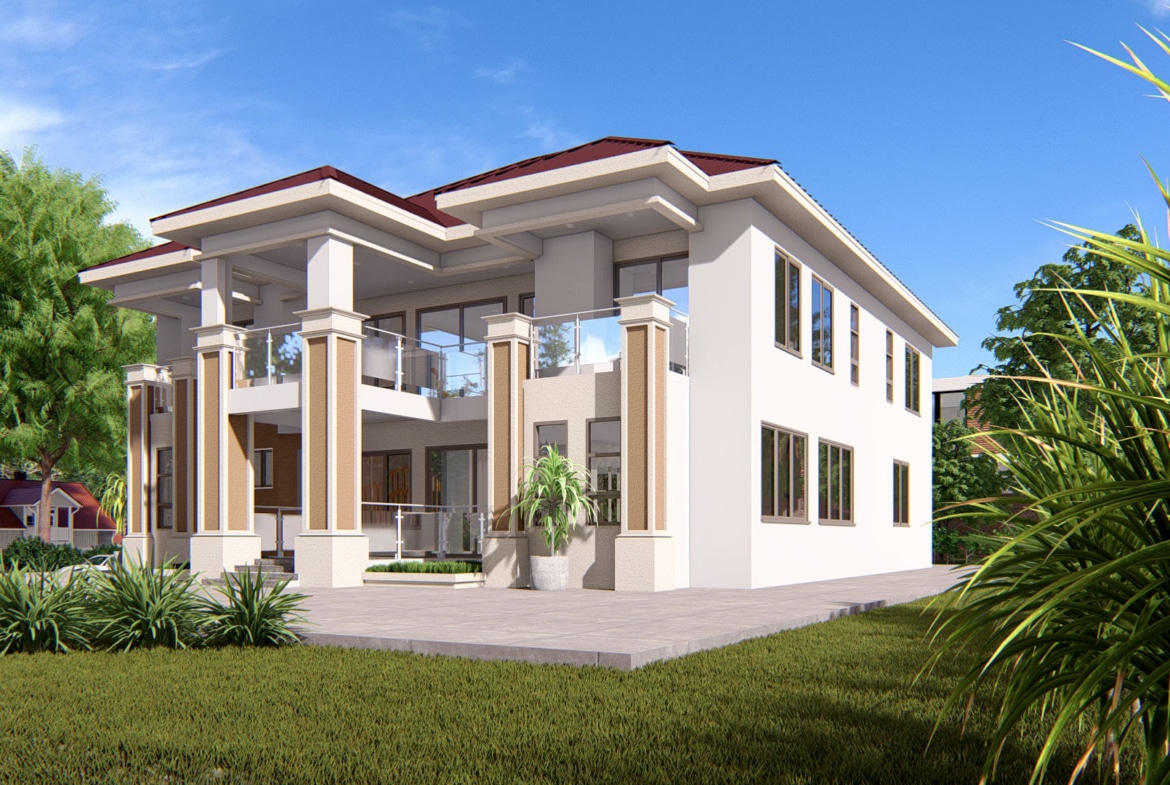 spacious 5 bedroom duplex residential building exterior