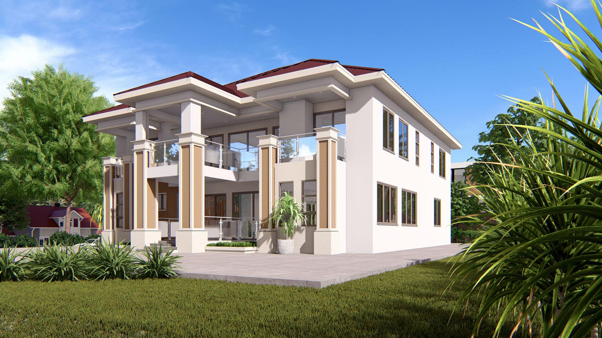 spacious 5 bedroom duplex residential building exterior