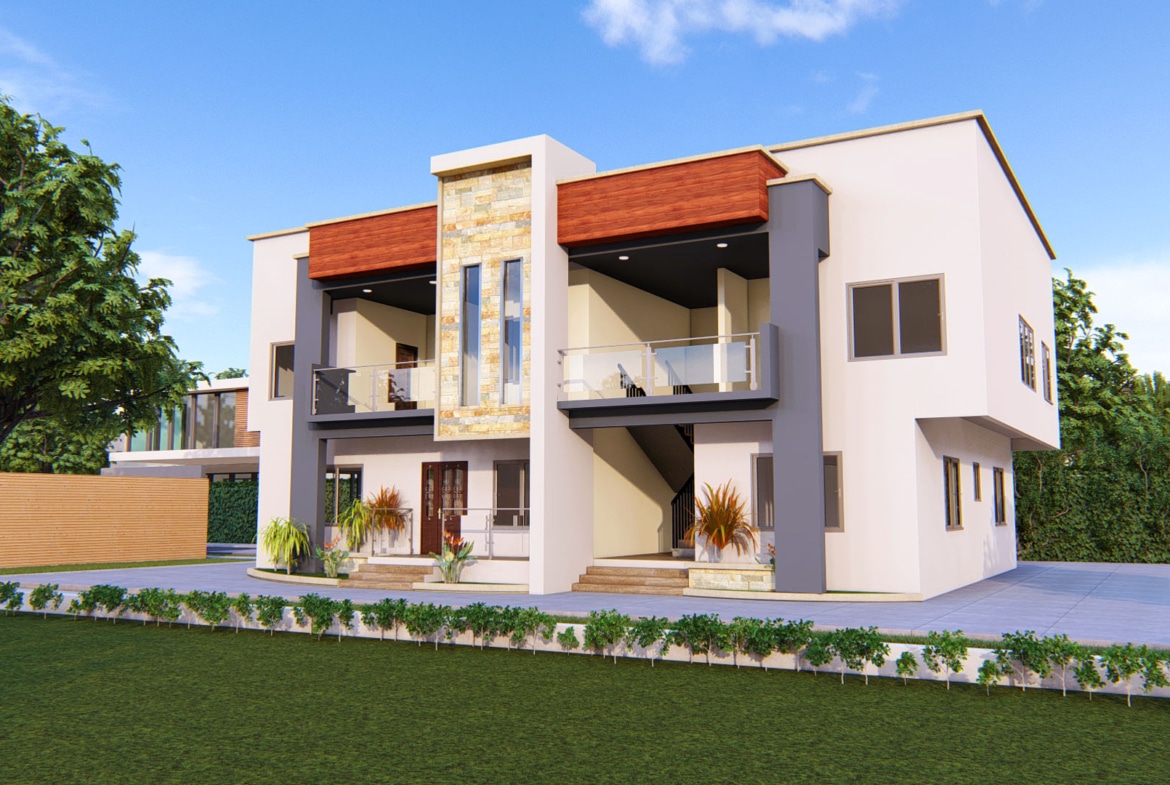 Modern architecture designed 4-bedroom apartment in Ghana