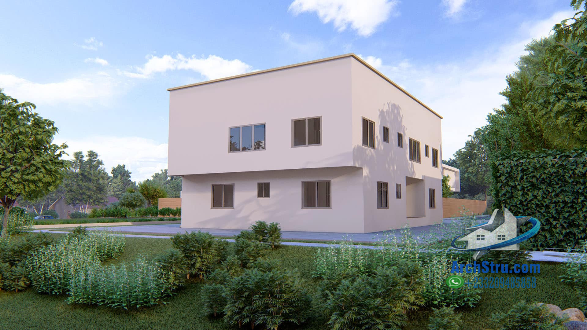 Modern architecture design of 1-4 bedroom apartment in Ghana