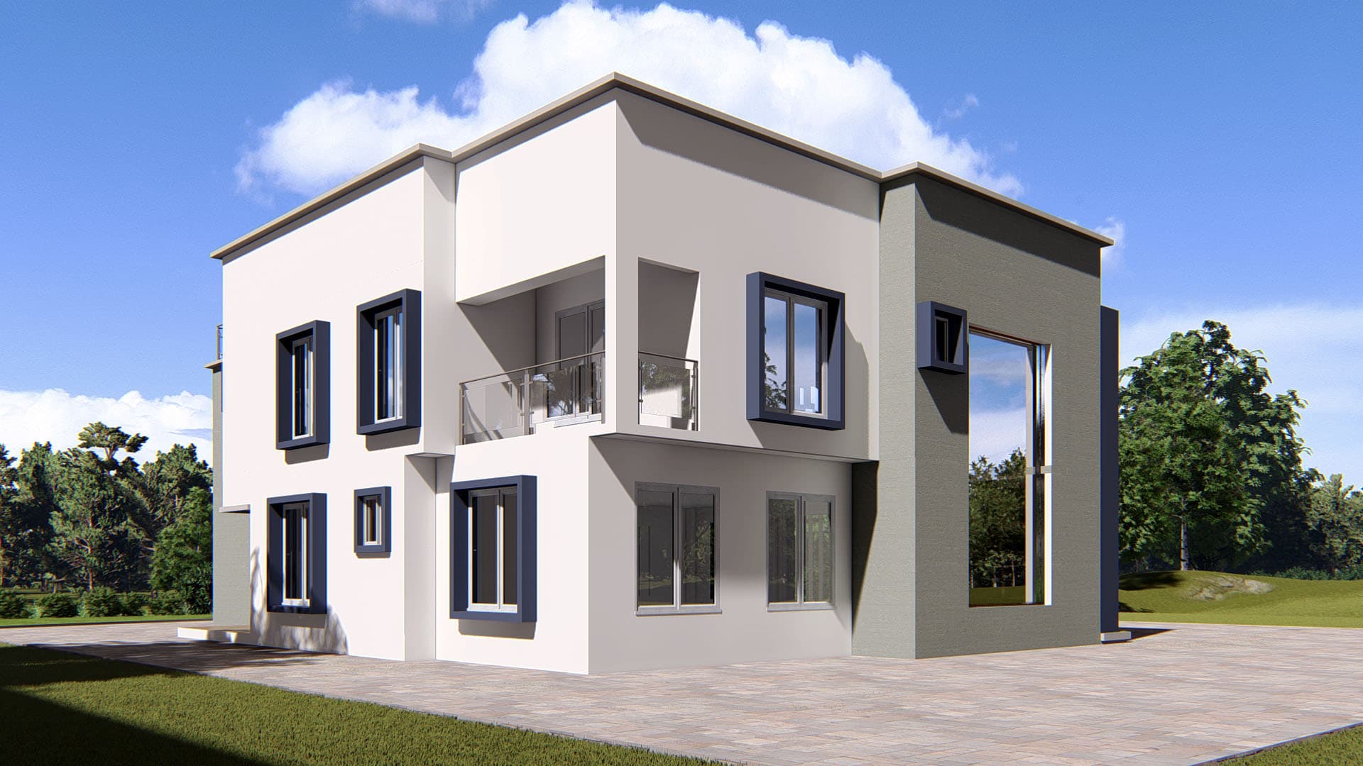 modern apartment facade 2-3 bedroom units