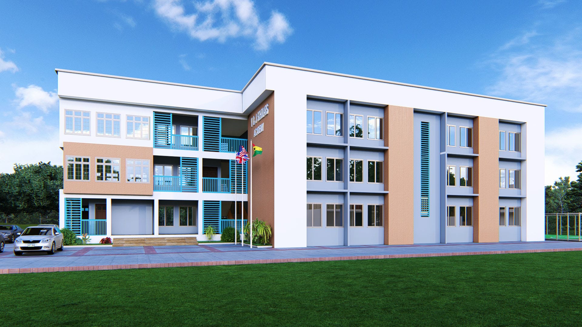 primary school modern architecture exterior