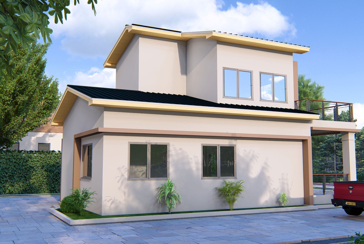 affordable 3 bedroom duplex house design Ghana