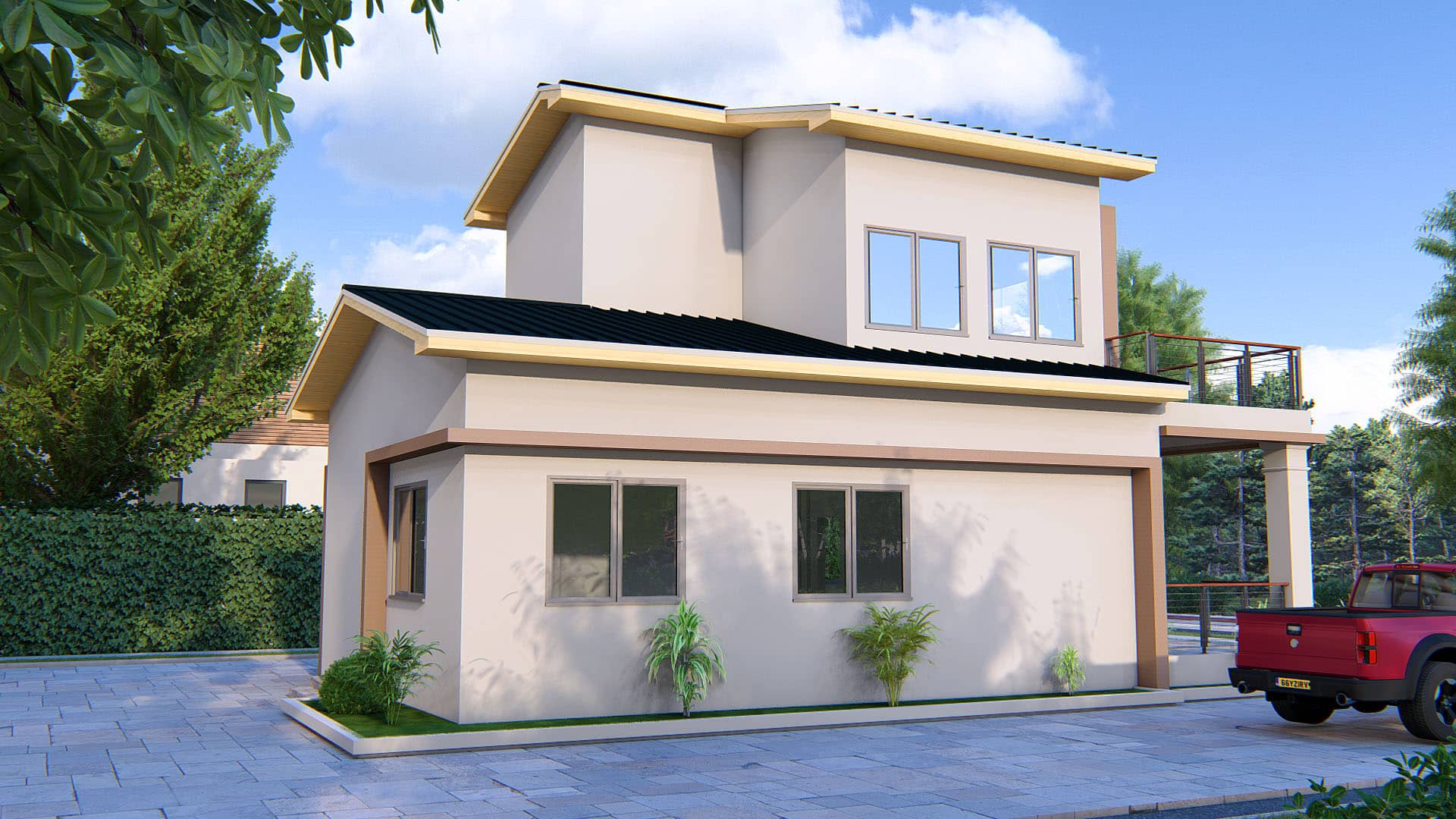 affordable 3 bedroom duplex house design Ghana