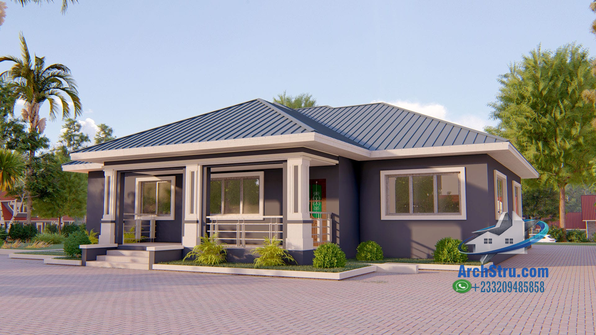 Contemporary 4-Bedroom Family Home Design Modern 4-bedroom family house plan with spacious design and stylish exterior