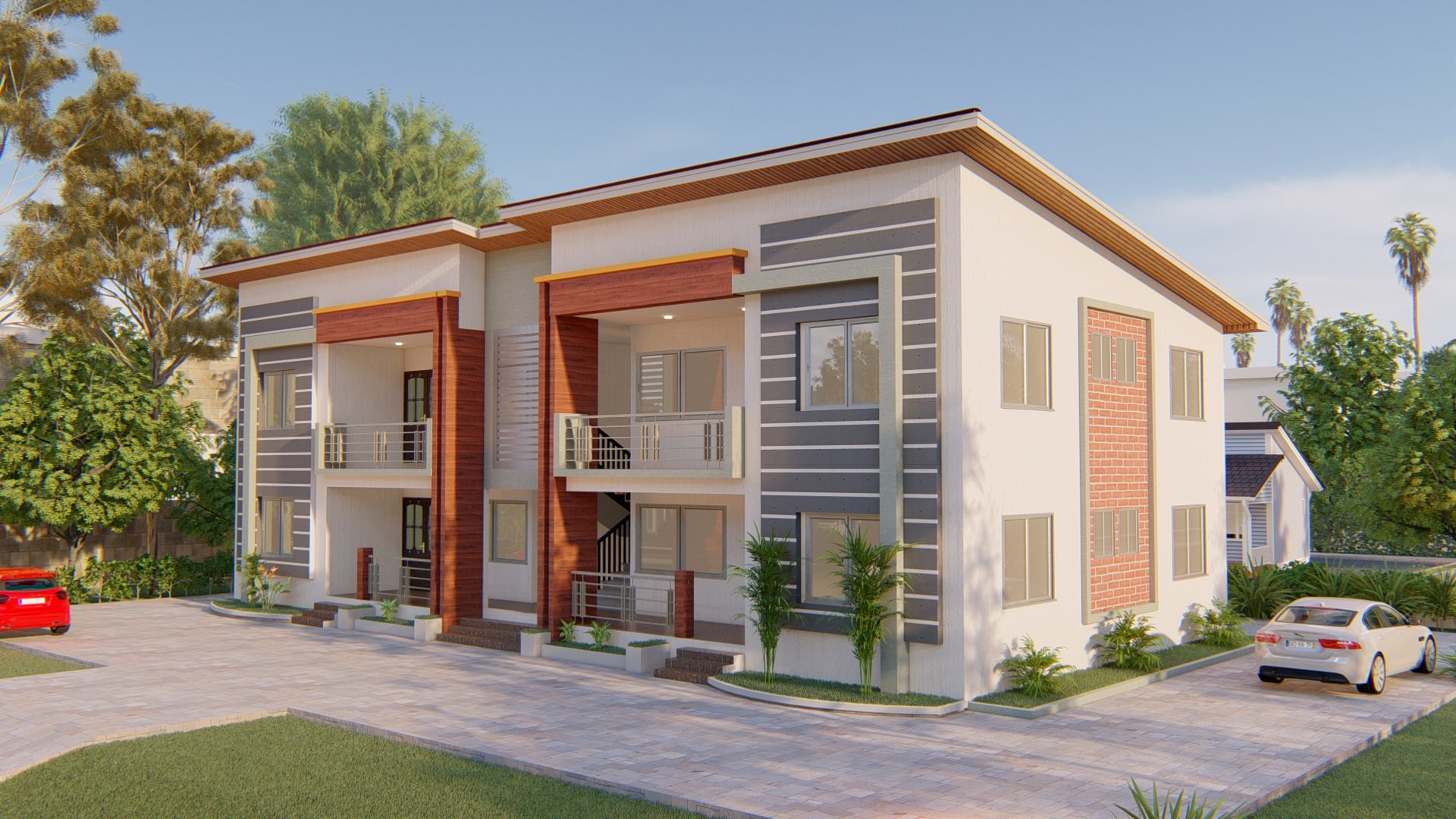 contemporary 2-bedroom duplex apartment design