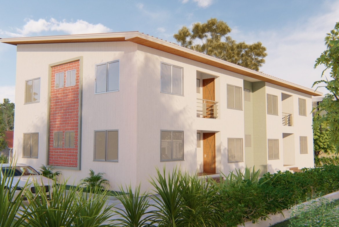 2-bedroom duplex apartment modern exterior
