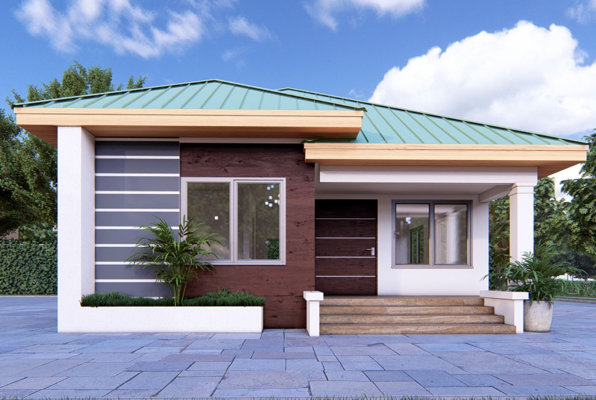 2 bedroom bungalow house plan layout design
