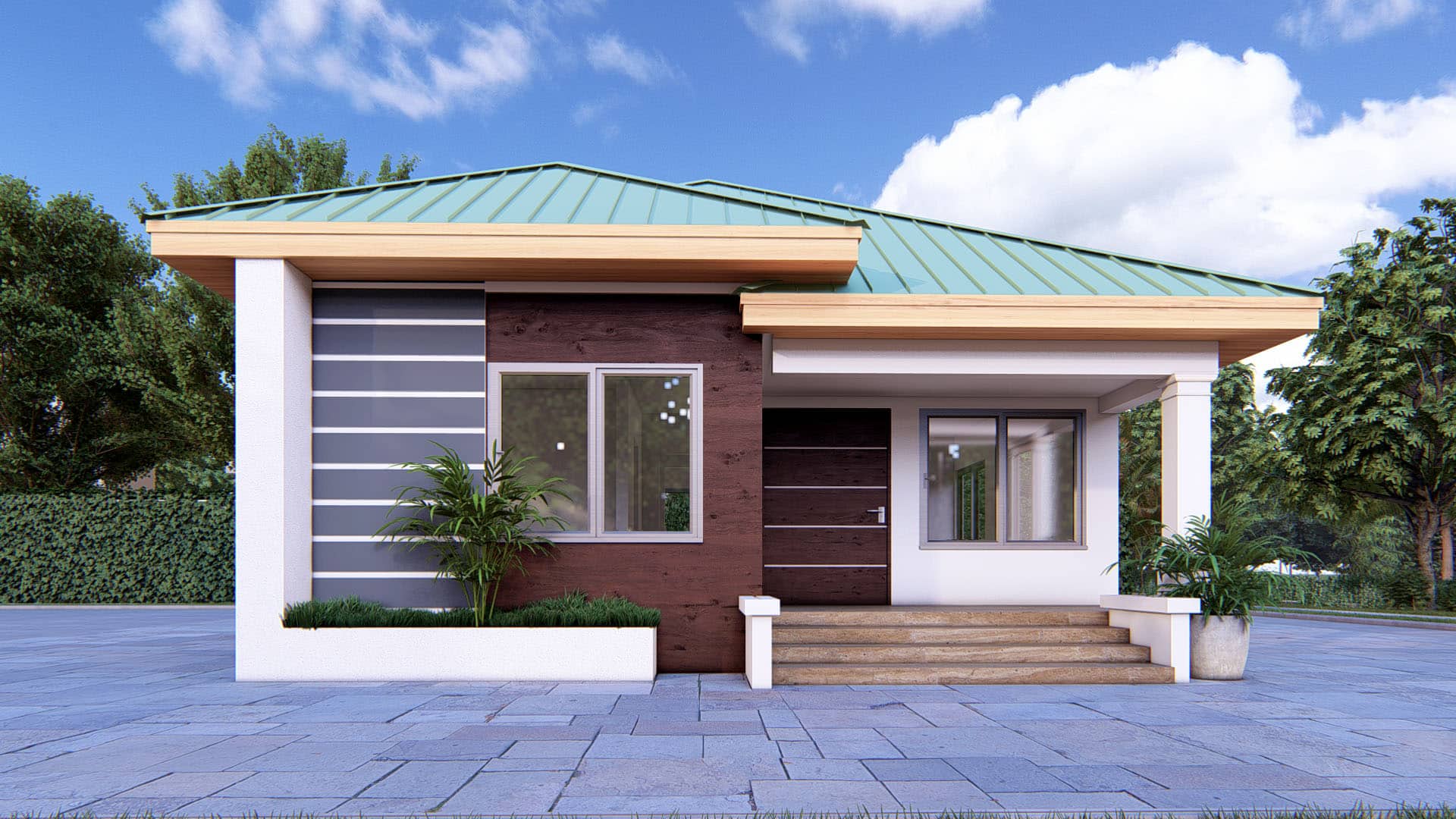 2 bedroom bungalow house plan layout design
