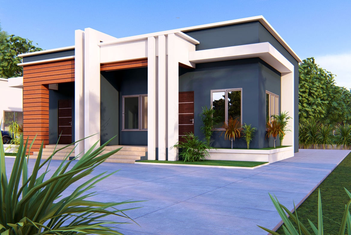 modern 1 bedroom semi detached house exterior design