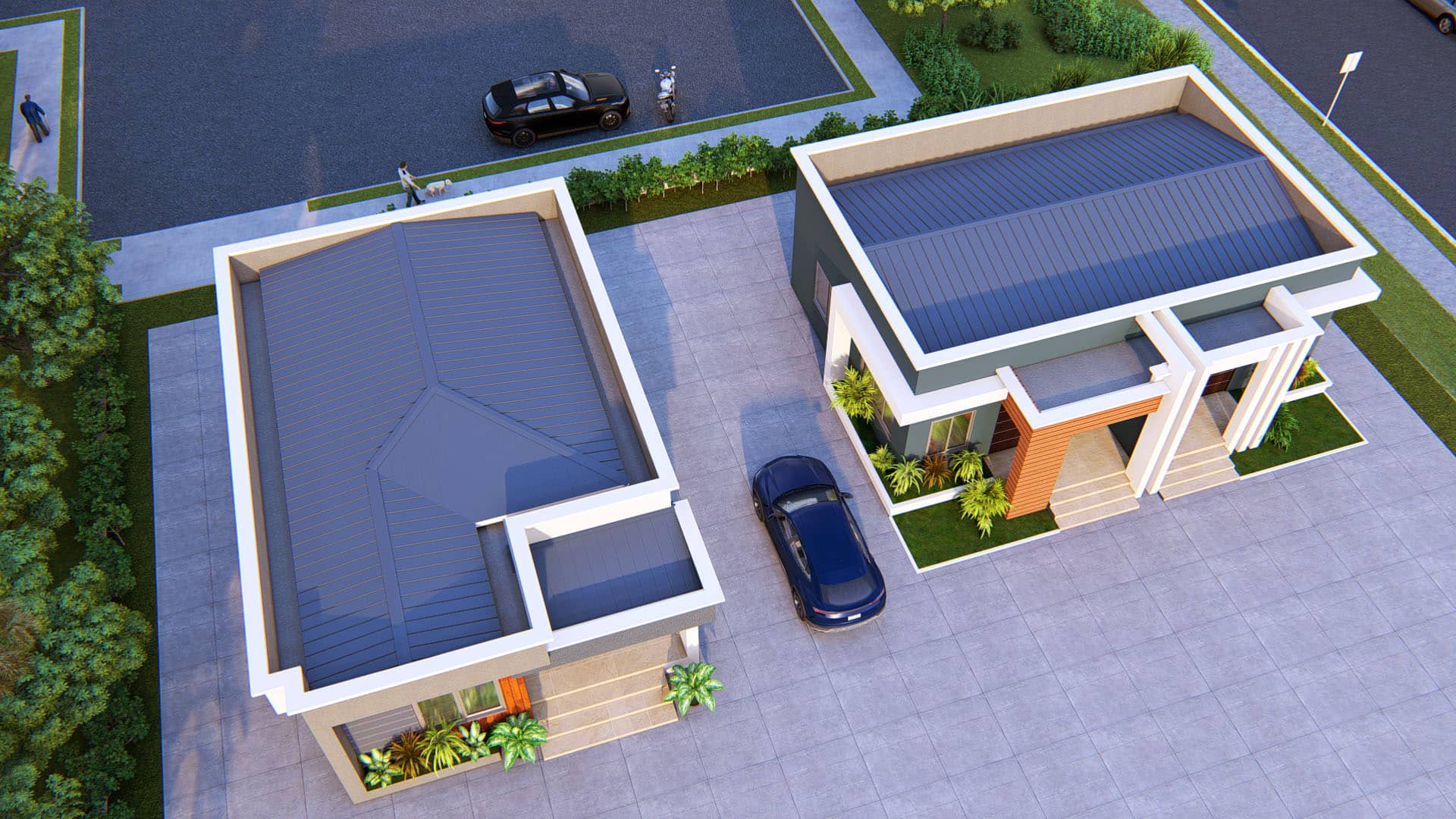 affordable 1 bedroom semi detached house design