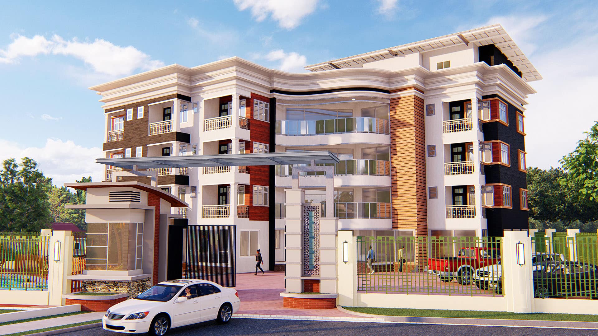 luxury hotel entrance facade design