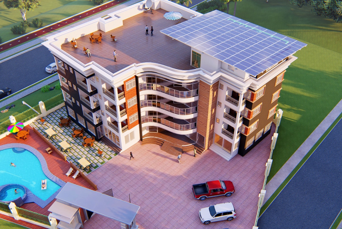 Ghana elegant hotel exterior facade luxury design