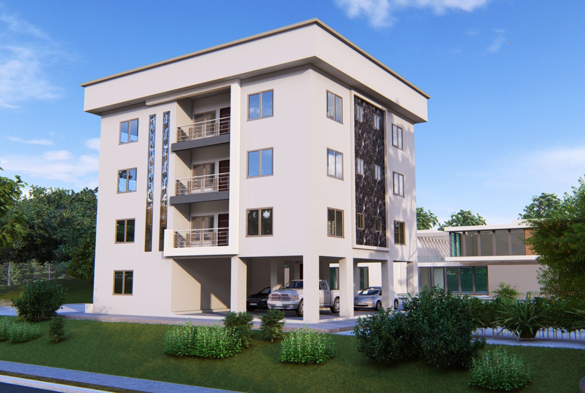 Modern multi-story residential building with innovative architectural design
