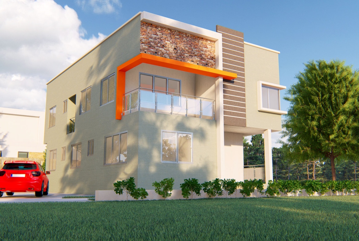 luxury 2 bedroom apartment design with balcony