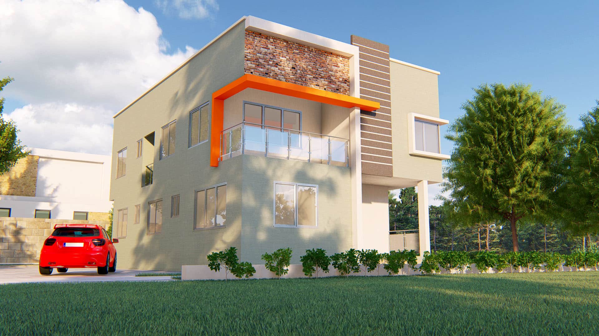 luxury 2 bedroom apartment design with balcony