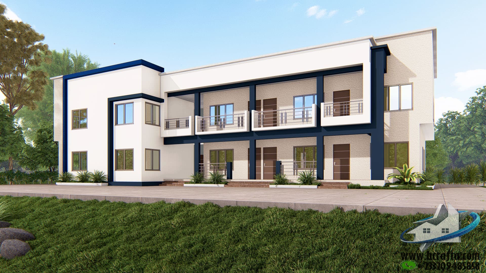 modern 1 bedroom duplex apartment design exterior view