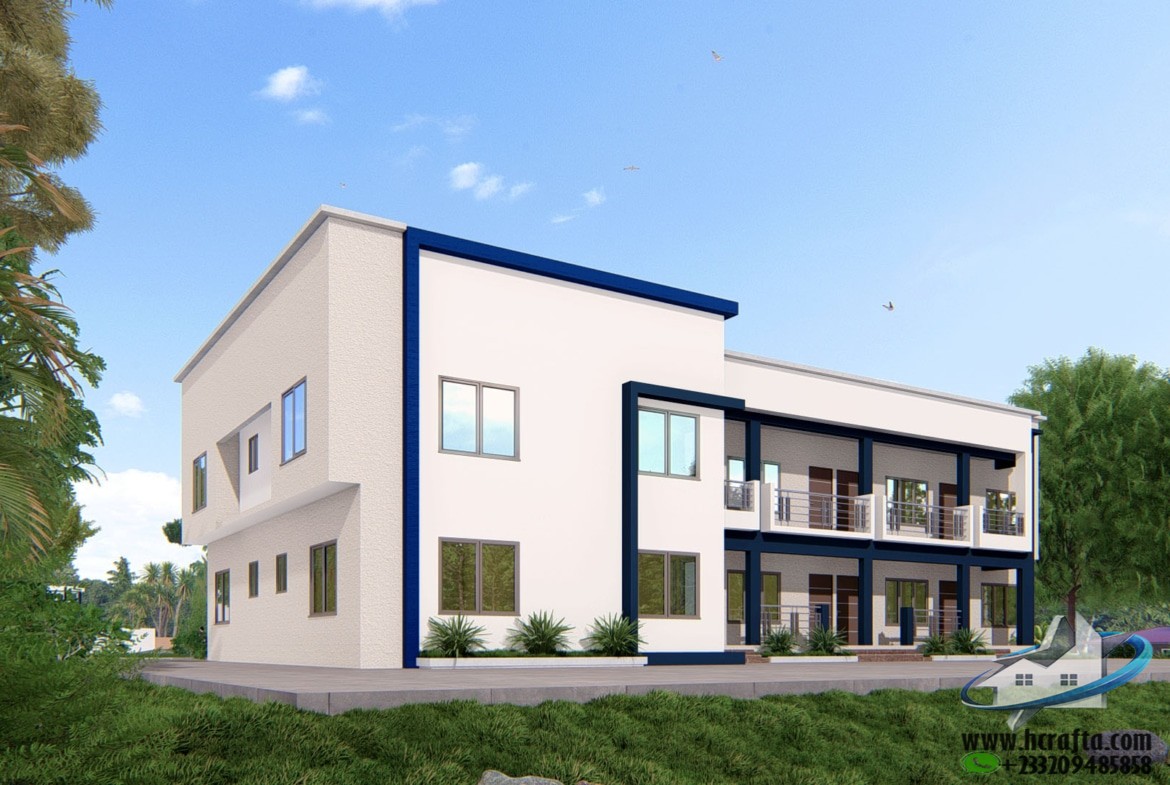 1 bedroom duplex apartment design with balcony