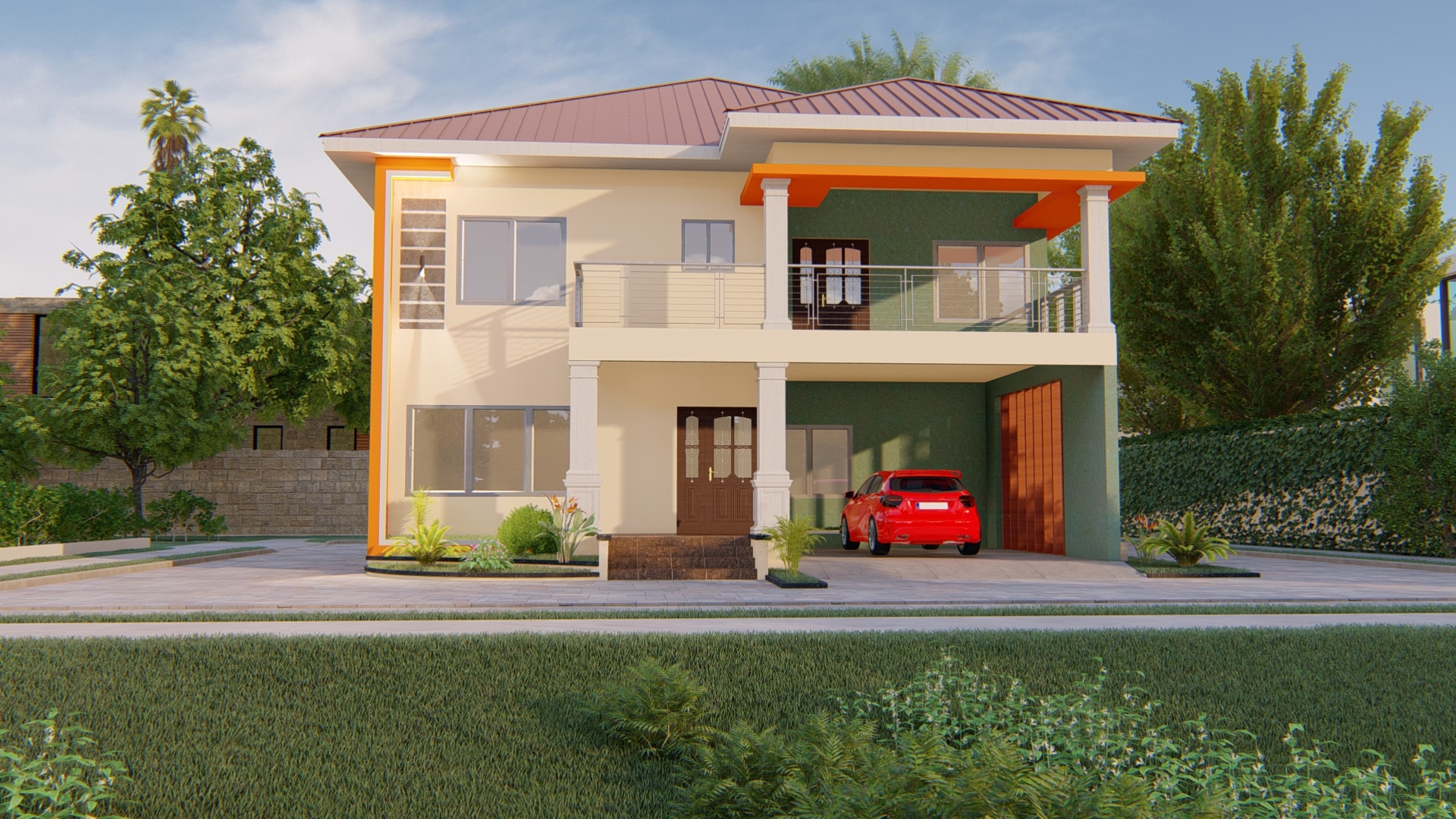 4 bedroom duplex exterior architecture