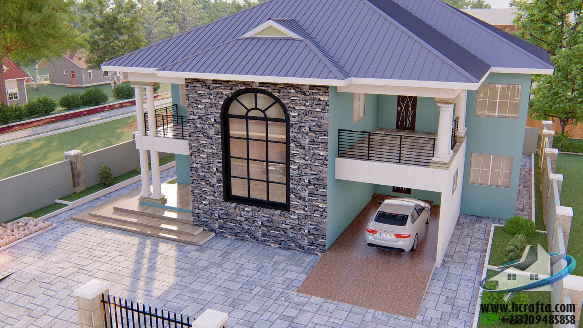modern simple residential landscape design front yard