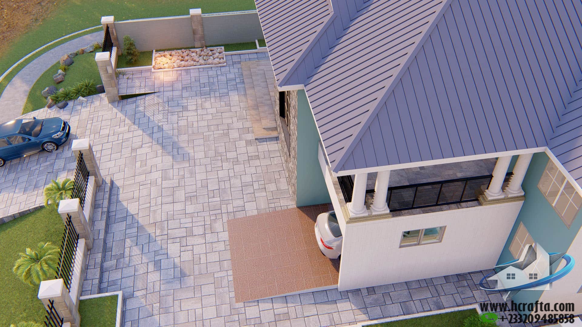 low maintenance residential landscape design with plants