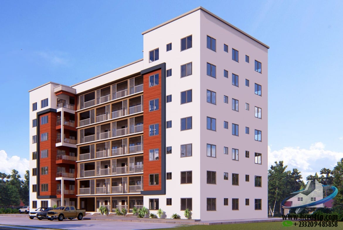 small multi-storey apartment building design