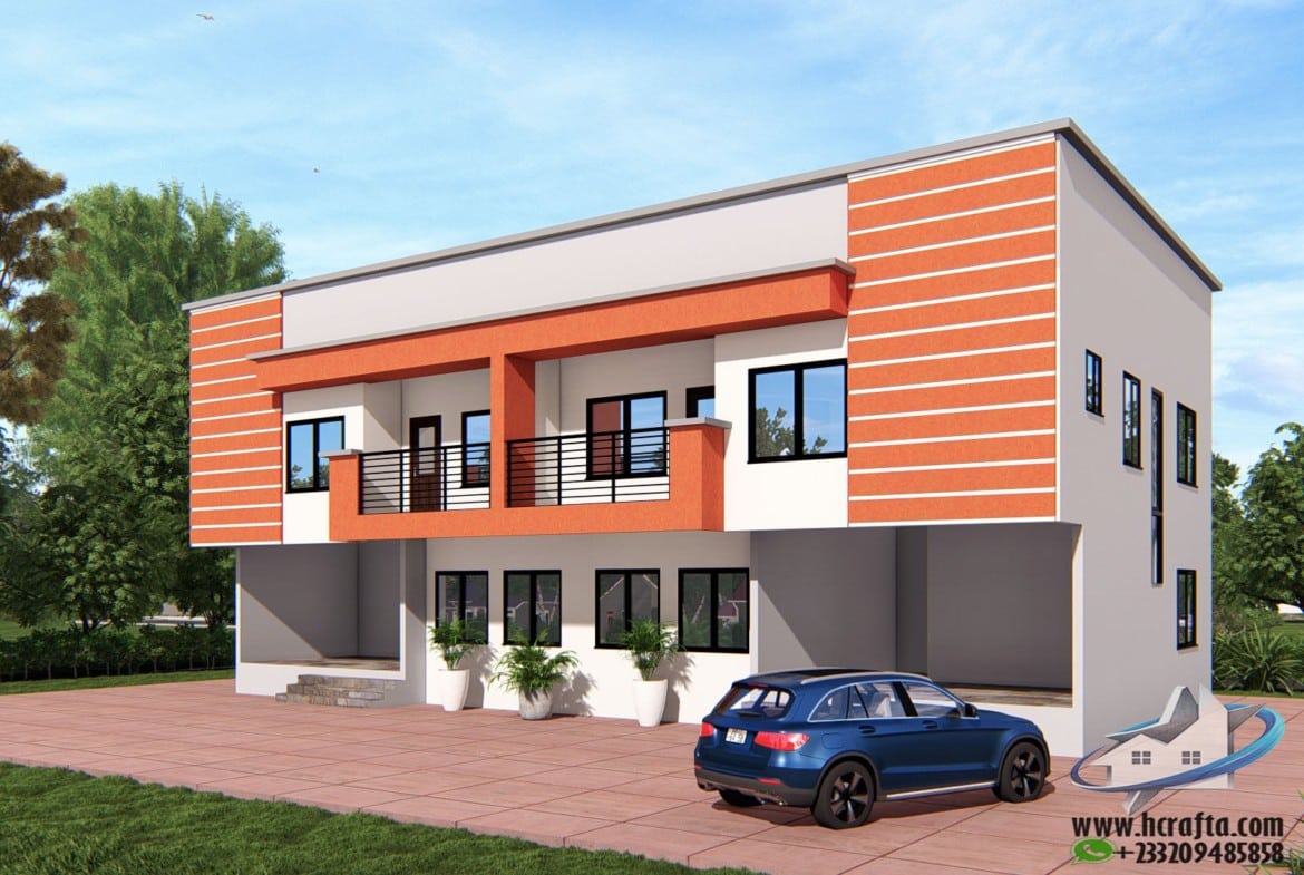 Modern apartment building architectural design