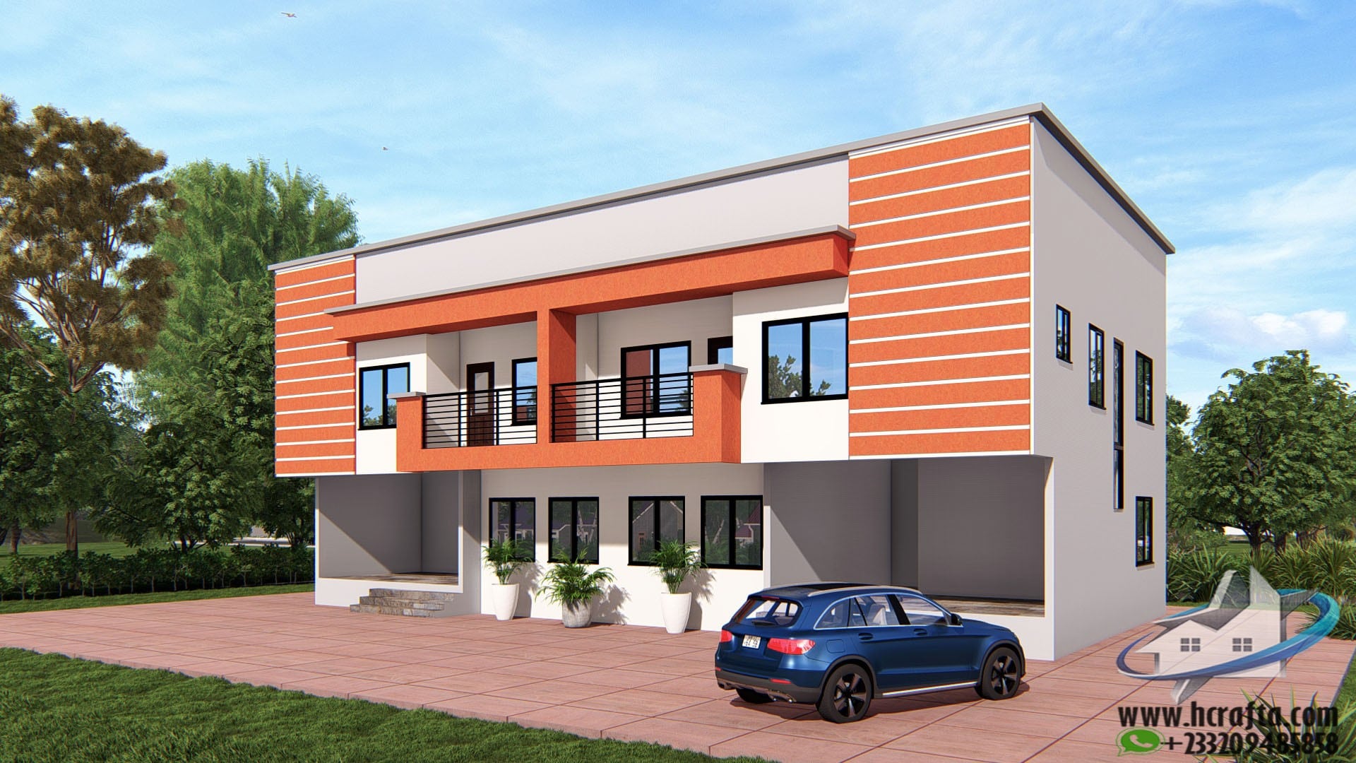 Modern apartment building architectural design