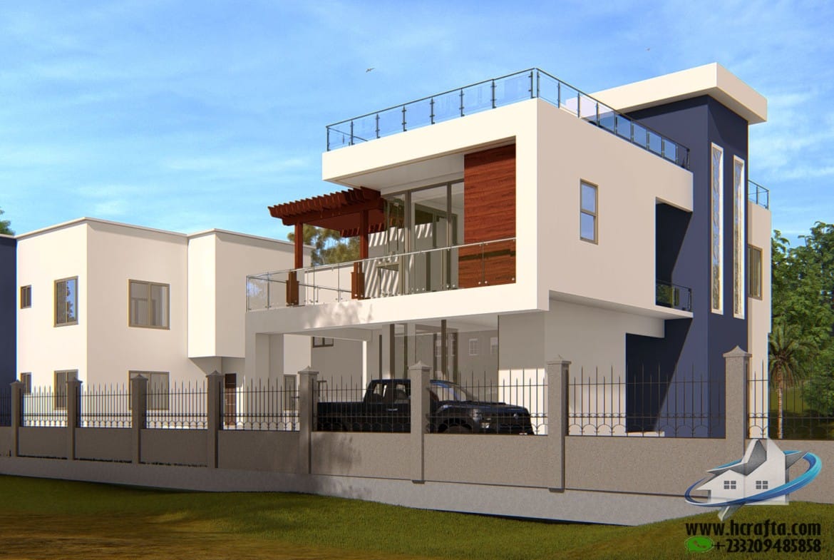 simple 4 bedroom duplex design modern exterior