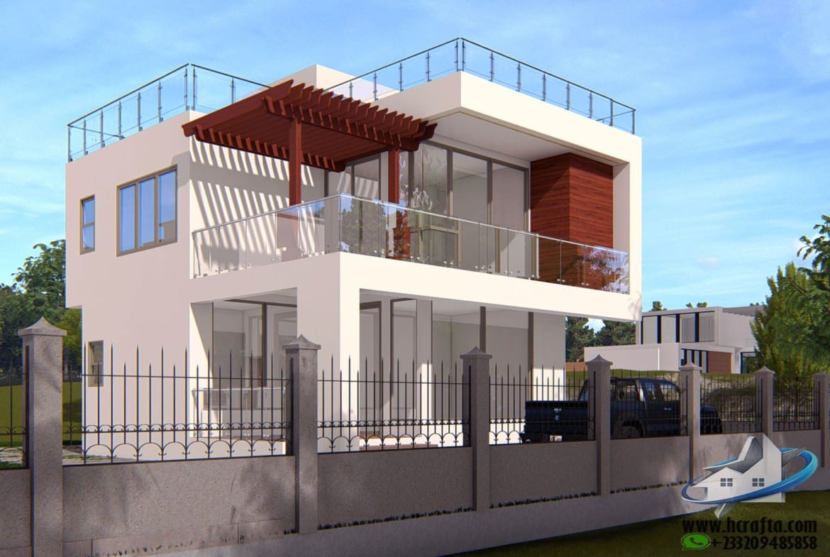 simple 4 bedroom duplex with balcony and terrace