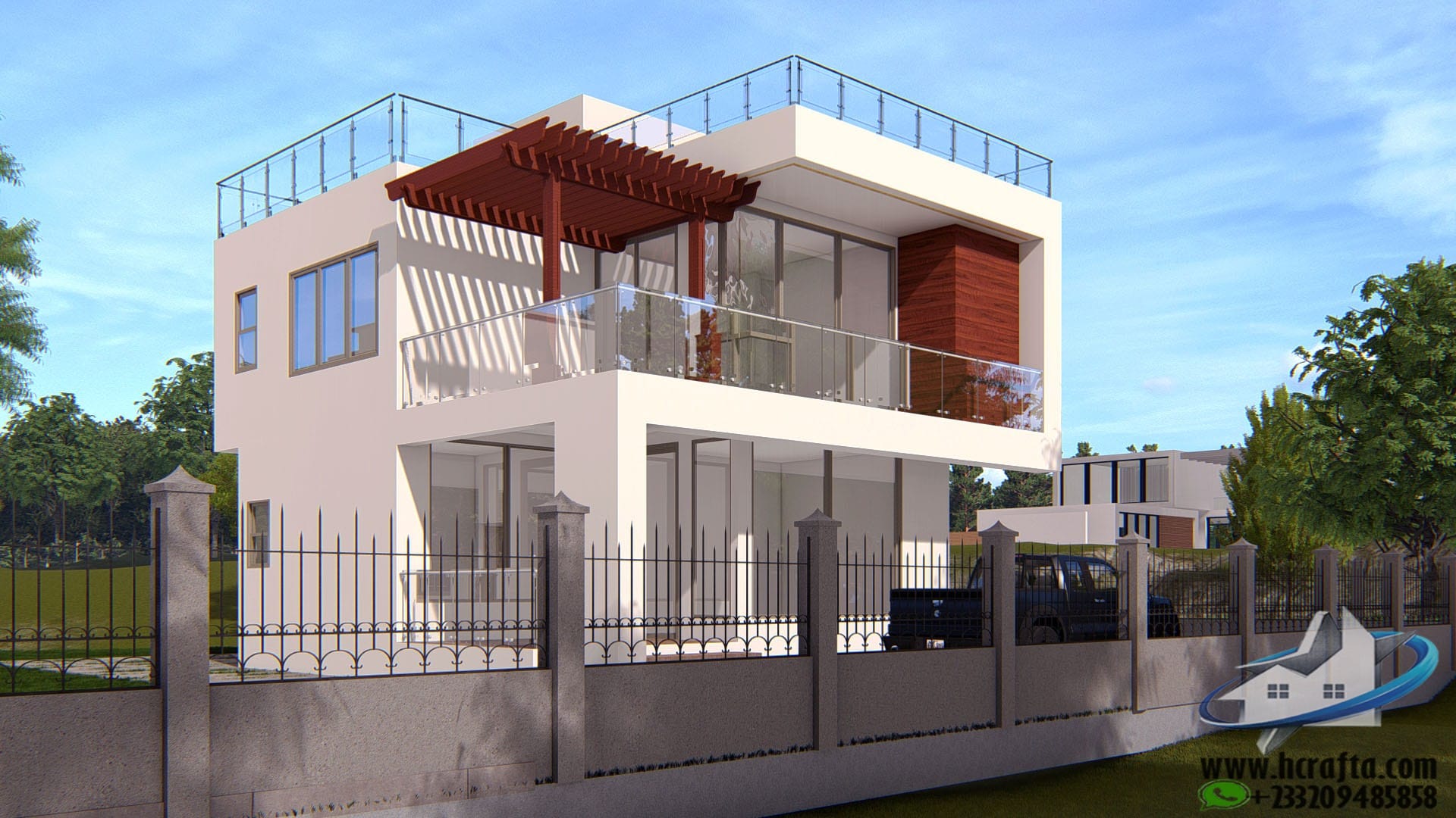 simple 4 bedroom duplex with balcony and terrace
