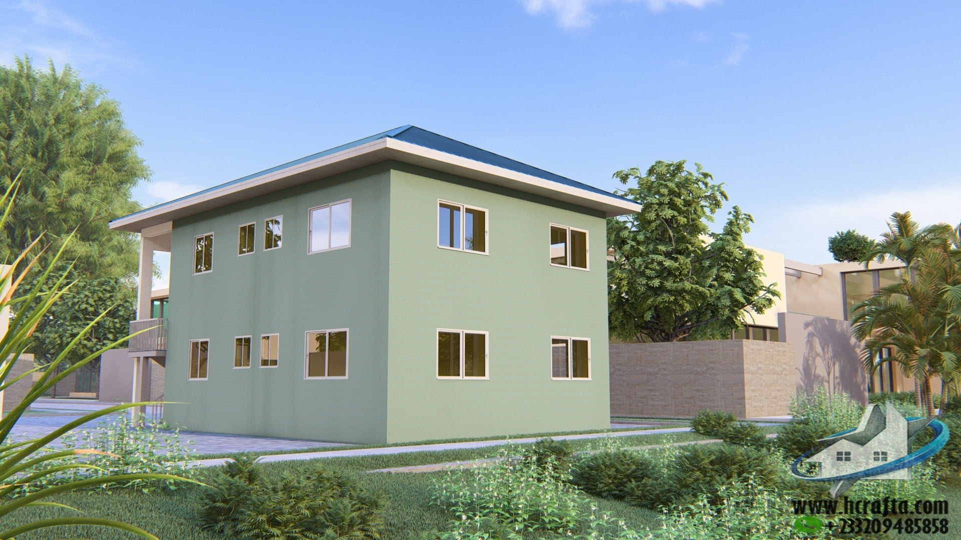 small low cost 2 bedroom flat house plan