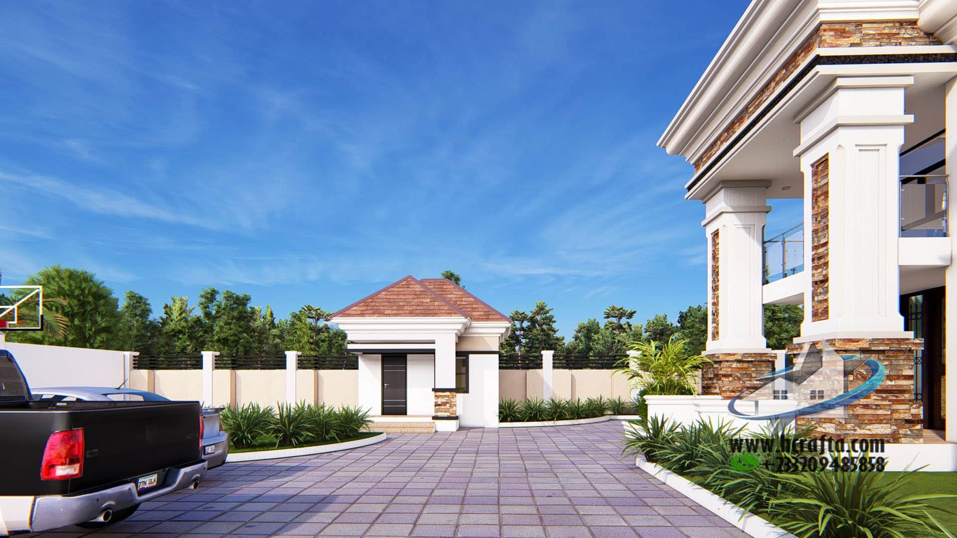 luxury residential landscape design exterior garden