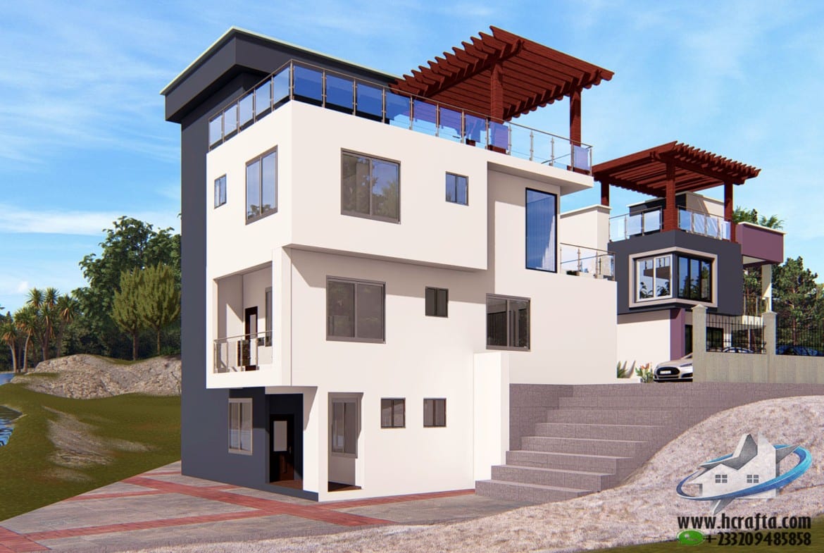 luxury 4 bedroom duplex layout exterior view