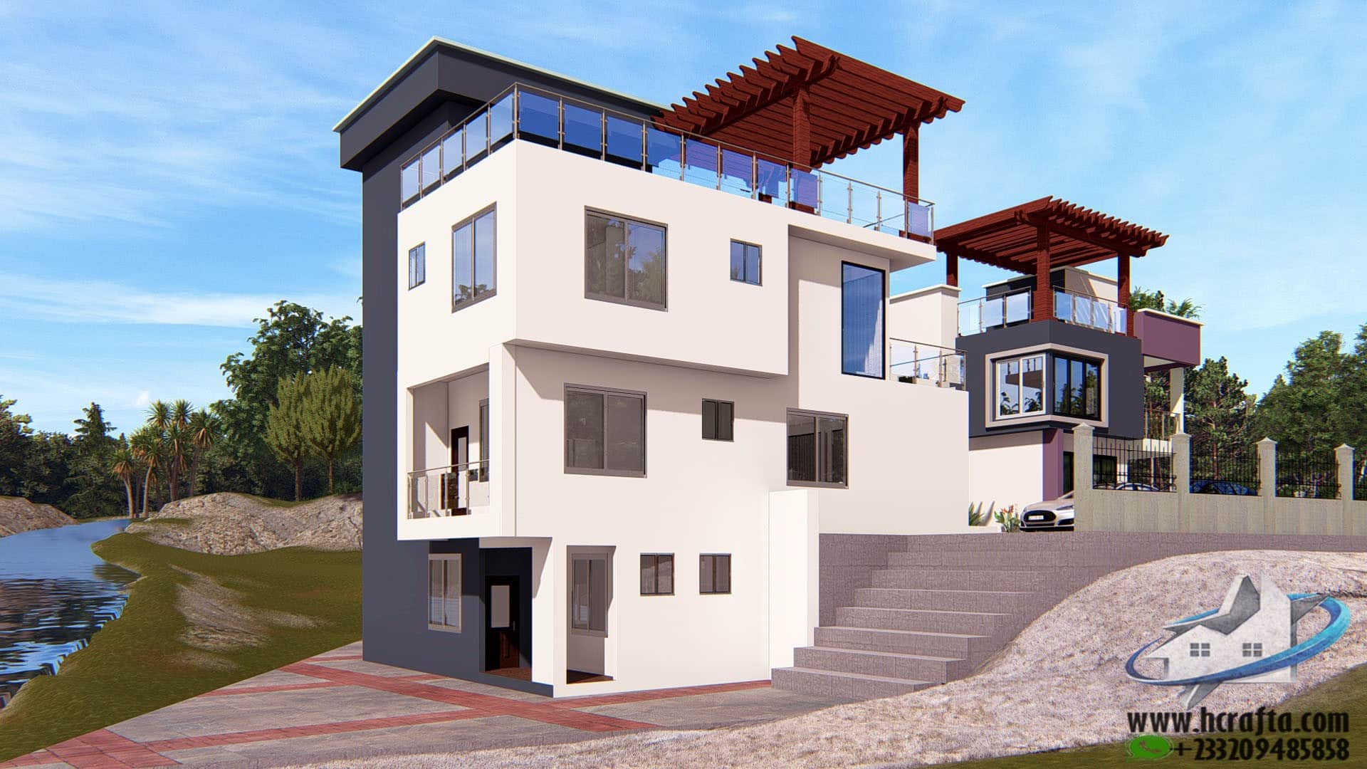 luxury 4 bedroom duplex layout exterior view