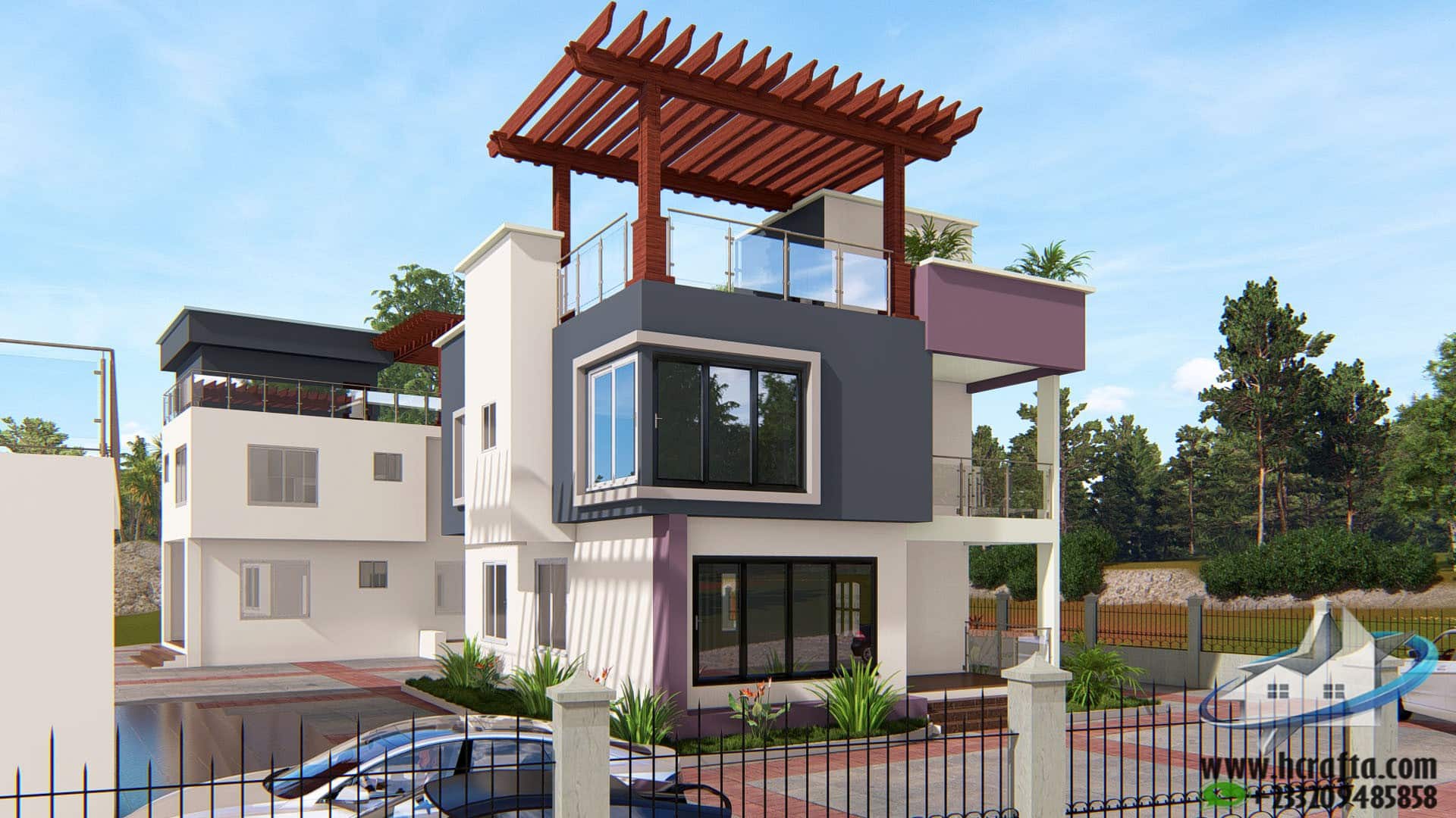 modern 4 bedroom duplex layout design exterior