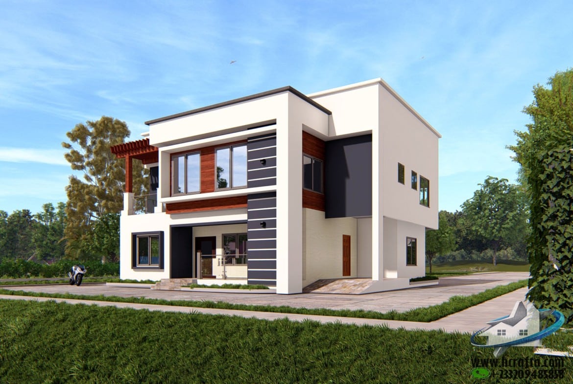 luxury modern 5 bedroom duplex front view design