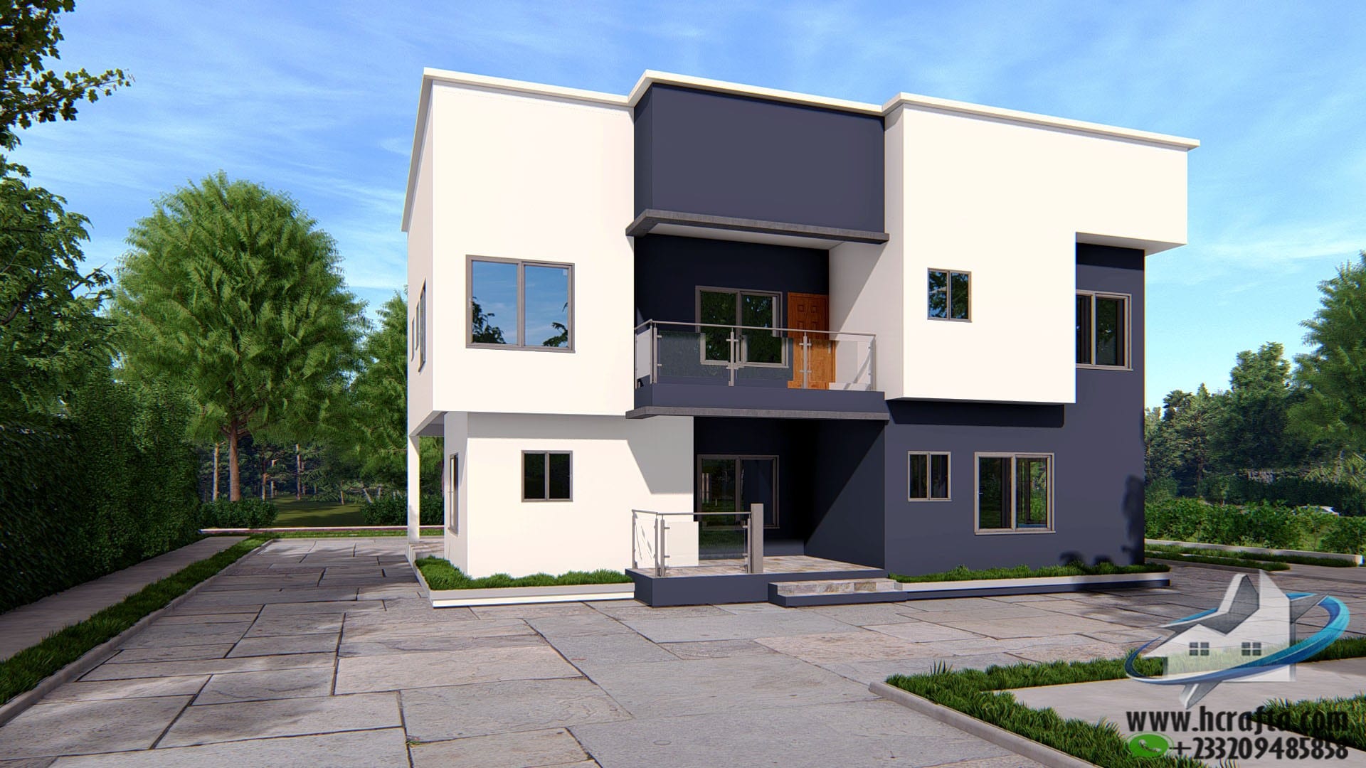 modern 5 bedroom duplex with terrace and balcony
