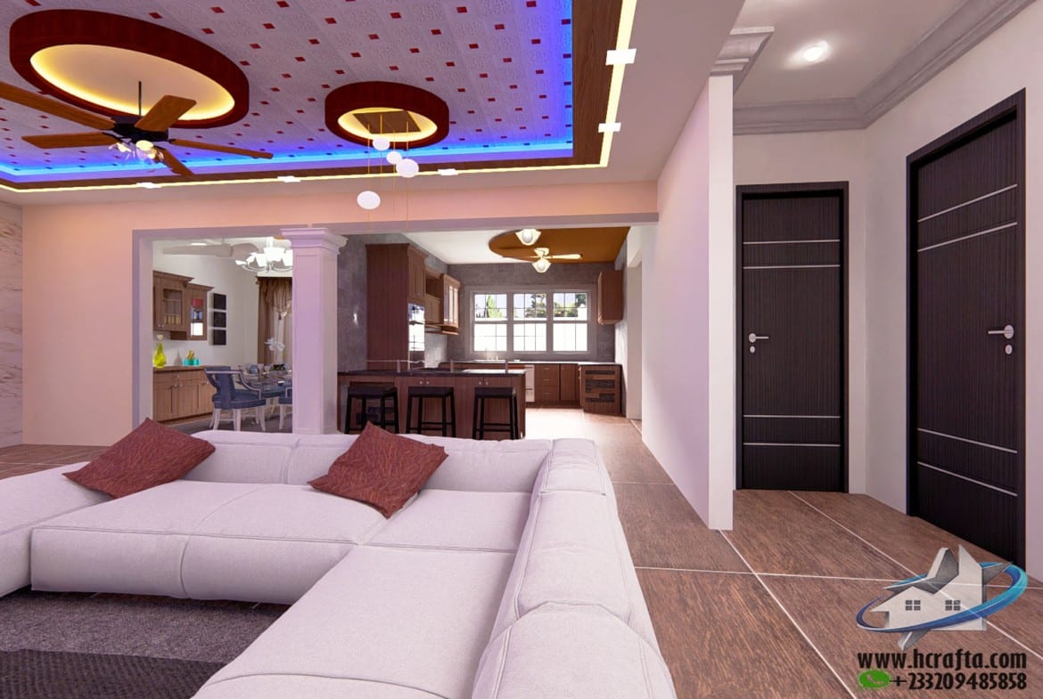 open concept living room dining room with kitchen layout