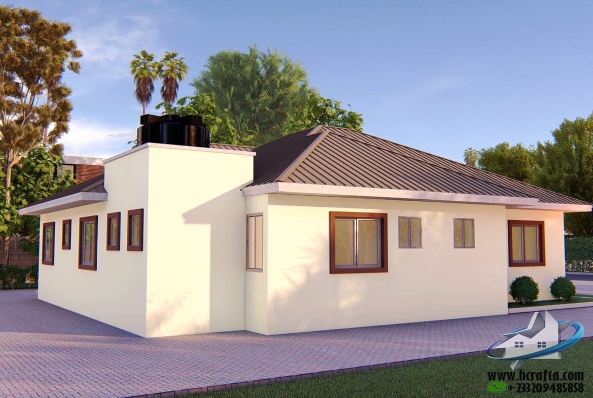 modern family self contain house plan design