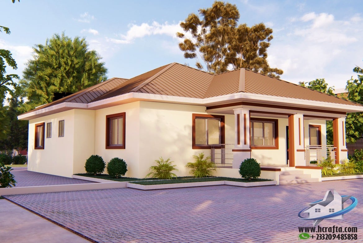 4 bedroom self contain house plan with ensuite rooms
