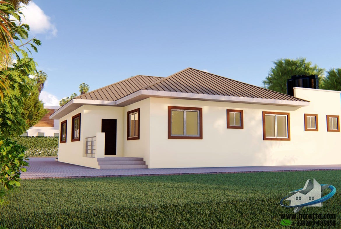 4 bedroom self contain bungalow house plan